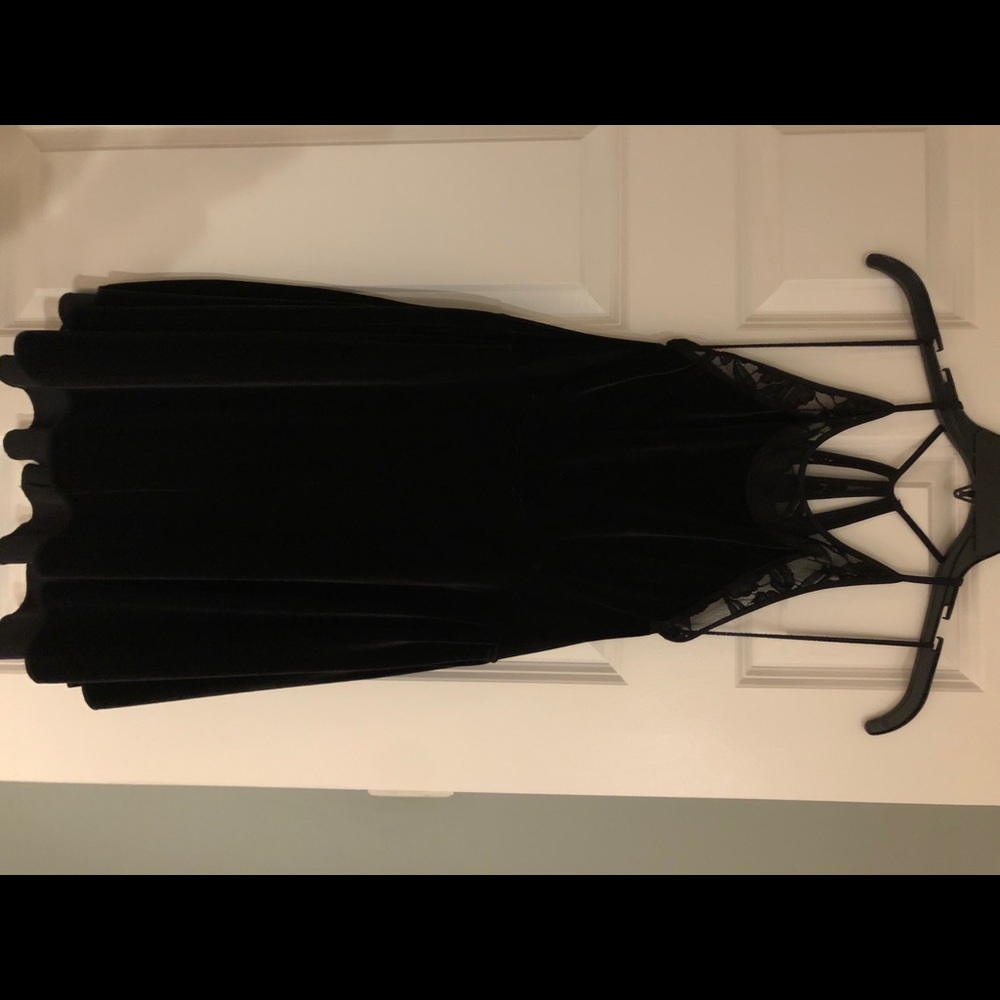 black velvet free people dress